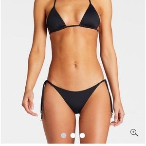 Vitamin A Black Eco Rib Bikini-Full coverage